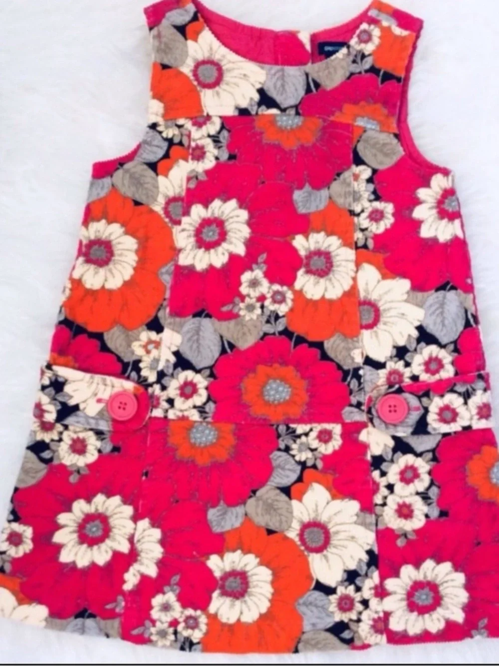 BABY GAP Floral Corduroy Dress